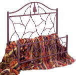 Twig lodge style iron bed