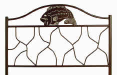Bass fish wrought iron bed