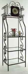Clock Etagere Made From Wrought Iron