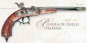 Italian Ornate Flintlock Dueling Pistol