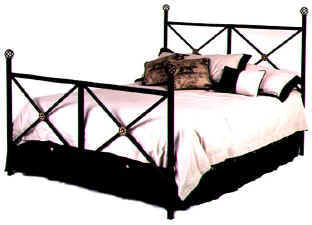 Neoclassic modern style metal bed