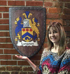 Melody with custom coat of arms shield - Langston