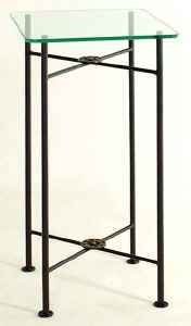 Neoclassic modern pedestal with glass