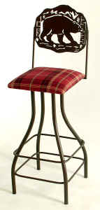 rustic lodge stools