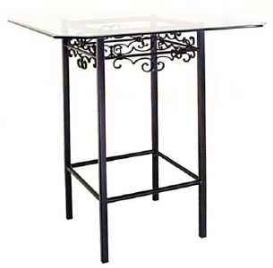 Tall wrought iron bar table
